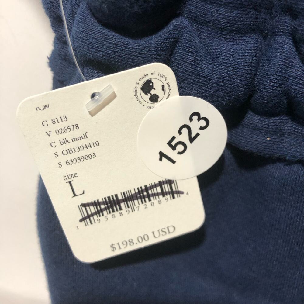 NWT We The Free People Soft Maxi Blue Vest Hood Zip Tie Hoodie Sweatshirt Sz L - Picture 10 of 10
